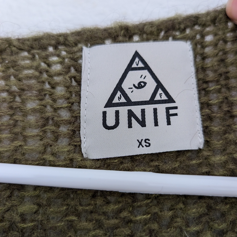UNIF Moss Green Knit Wool Blend Sweater - Picture 3 of 5
